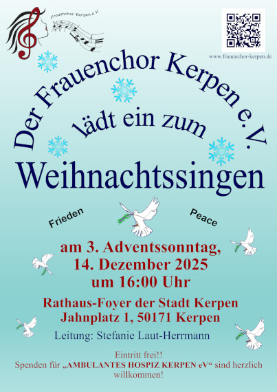 Hinweis Weihnachtssingen 2025